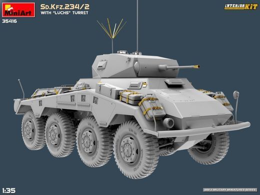 1/35 Бронетранспортер&nbsp;Sd.Kfz.234/2 з баштою Luchs, з повним інтер'єром (MiniArt 35416), збірна модель