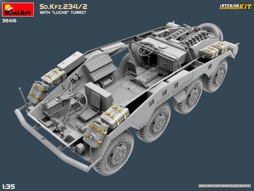 1/35 Бронетранспортер&nbsp;Sd.Kfz.234/2 з баштою Luchs, з повним інтер'єром (MiniArt 35416), збірна модель