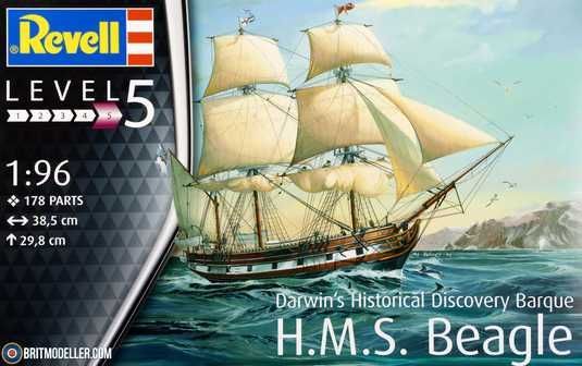 1/96 Барк HMS Beagle експедиційне судно Чарльза Дарвіна (Revell