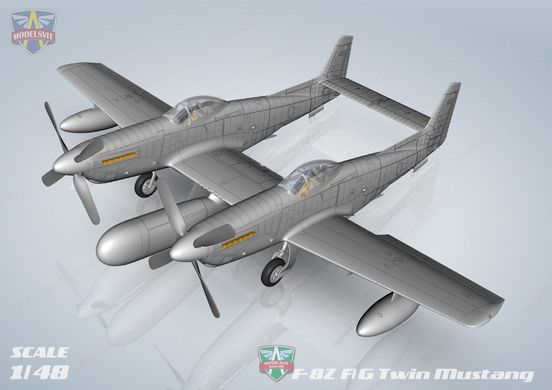 1/48 F-82F/G Twin Mustang американский истребитель (Modelsvit 4818), сборная модель