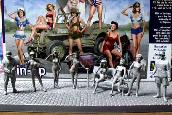 1/35 Pin-up дівчата, США Друга світова, 6 фігур (Master Box 35183), збірні пластикові