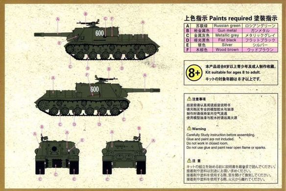 1/72 ИСУ-152 Зверобой советская самоходная арт. установка (2 модели в наборе) (S-Model PS720065) сборная модель