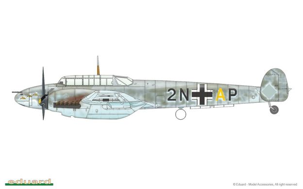 1/72 Messerschmitt Bf-110C німецький винищувач, серія Weekend Edition (Eduard 7426) збірна модель