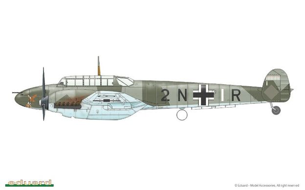 1/72 Messerschmitt Bf-110C германский истребитель, серия Weekend Edition (Eduard 7426) сборная модель